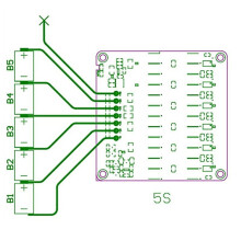 2X 5S Active Equalizer Balancer Lifepo4 / Lipo / LTO Batterieenergieausgleichskondensator BMS-Platine