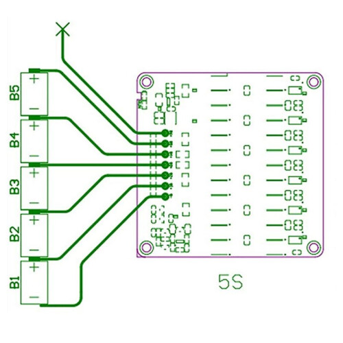 2X 5S Active Equalizer Balancer Lifepo4 / Lipo/ LTO Battery  Equalization Capacitor BMS Board 2