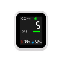 4-in-1 CO Meter Box Real Air Quality Monitor Safety Combustible Gas Temperature Humidity Detector