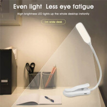 Luz de Lectura Recargable 7 LED Lámpara de Lectura de 3 Niveles Flexible Fácil de Enganchar Lámpara de Lectura Nocturna Lámpara de Lectura en la