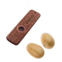 Wooden Egg Rattle Kazoo Flute Wooden Instruments Guitar Ukulele Accompaniment Musical Instrument for Kids Beginner