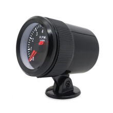 2pcs 2Inch 52mm Car Meter Tachometer RPM Gauge 0-8000RPM Analog Black Case for 1-8 Cylinders Gasoline Car