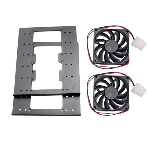 Chassis Built-in 6F Mechanical Hard Disk Bracket 3.5 Hard Disk Superimposed Expansion Fan Cooling for PC Case Black,A