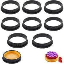 Tarteringe, 8 Stück Runde Kuchenformen, Mousse-Kreise, -Tarteringe zum Backen Von Muffins, Mousse-Kuchenkreisen