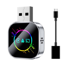 3 in 1 Wireless Carplay Mirror Link Carplay Android Auto USB Adapter Wired Carplay to Wireless Carplay Black