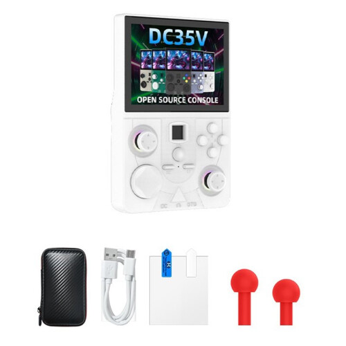 DC35V Retro Handheld Game Console 3.5Inch IPS Screen Pocket Video Player Replaceable Joystick Supports 30+ Emulators B