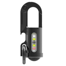 Rechargeable Keychain Flashlight EDC  Keychain Flashlight Waterproof Compact Pocket COB Light for Outdoor Work Black