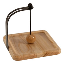 Paper Towel Box Solid Wood Cafe Napkin Holder Square Base Tissue Stand Modern Style Flat Serviette Dispenser A