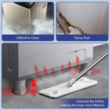 4Pcs Washing Machine Anti-Slip Mat for Washing Machines, Adjustable Height, Suction Cup Support