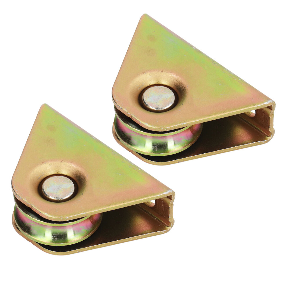 2 Pcs Galvanized Alloy Steel Fixed Pulley 250Kg Load Capacity 48Mm Diameter 7621384996173