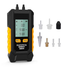 PT503 Manometer Gas Pressure Tester,HVAC Digital Manometer with Range of -100 to 200 KPa, Data Retention, 7Adapters
