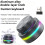 Clavier à Trois Modes avec Double Molette, Rétroéclairage RGB, Molette D'Inversion de Direction,  à Bouton Unique et Molette de Volume (Gris) 2