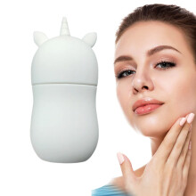 Ice Roller for Face and Eyes Food Grade Silicone Cooling Massage Tool Unicorn White