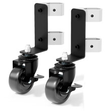 Upgraded 360 Dual Front Wheels Toolbox Front Wheels Caster Set for Rolling Tool Box Toolbox Accessories Black