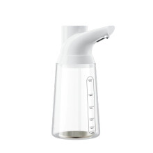 Distributore di Sapone Automatico Senza Contatto, Ricaricabile Tramite USB, con Sensore A 4 Livelli Regolabile, per Cucina e Bagno, Bianco