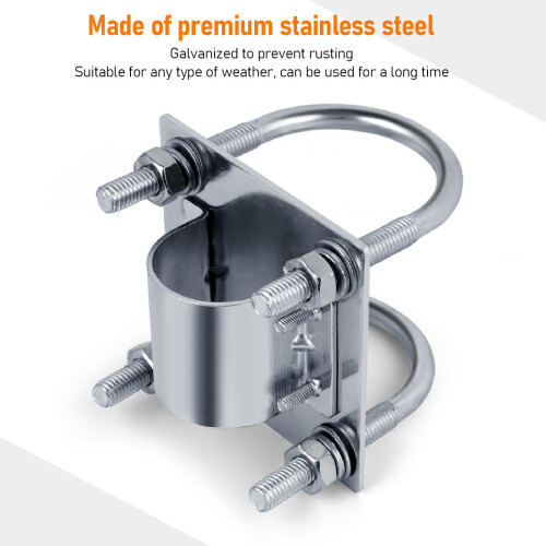 Silberner Edelstahl-Pole-Mount-Adapter Starlink V2 2