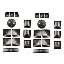 24PCS Car Door Armrest Window Button Trim Cover Sticker for GLK ML GL a B C E G Class W204 X166