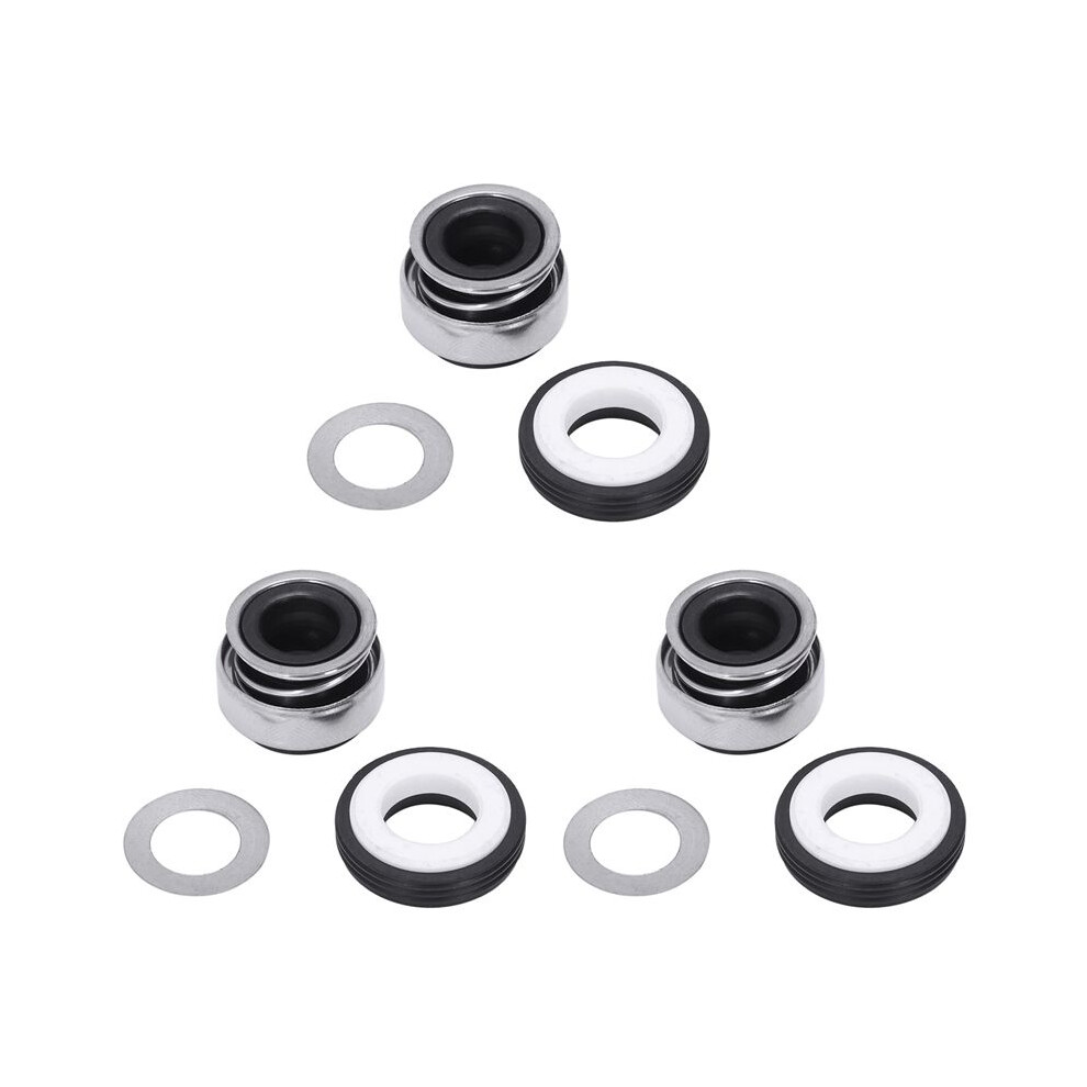 3X 12Mm Coiled Spring Rubber Bellow Pump Mechanical Seal 301-12 6034191731775