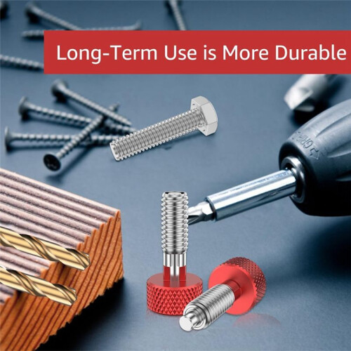4PCS Handle Quick Release Pins Kit, Knurled Handle Stainless Steel Lock M6 Quick Release Pins for Rolling Toolbox 2
