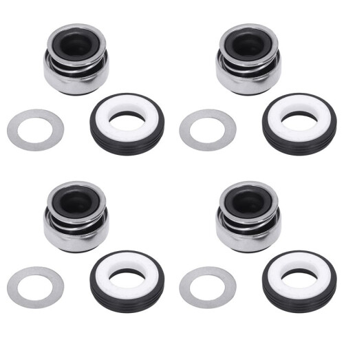 4X 12mm Coiled Spring Rubber Bellow Pump Mechanical Seal 301-12