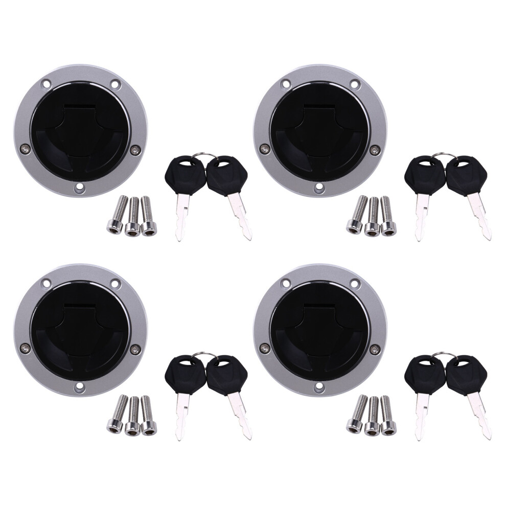 4X Motorcycle Fuel Gas Tank Cap Cover Key Lock For Z800 Z750r Zx14 Kle650 Z1000 Z750 4711150758258