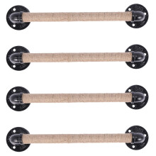 4X Industrial Style Pipe Furniture Handle Barn Sliding Wooden Door Handles Black European Wrought Iron Rope Handle