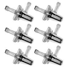 6 Stücke Universal Motorrad Recht Winklig Inline Kraftstoff Filter 1/4 Zoll 6mm Schlauch Leitungen für