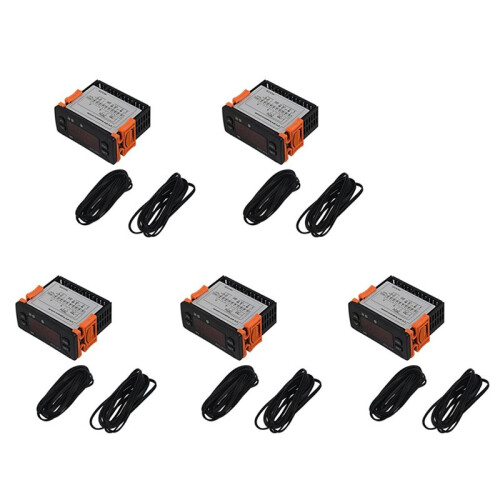5X ETC-974  Temperature Controller Refrigerator Thermostat Regulator Thermoregulator Thermocouple NTC Dual Sensor