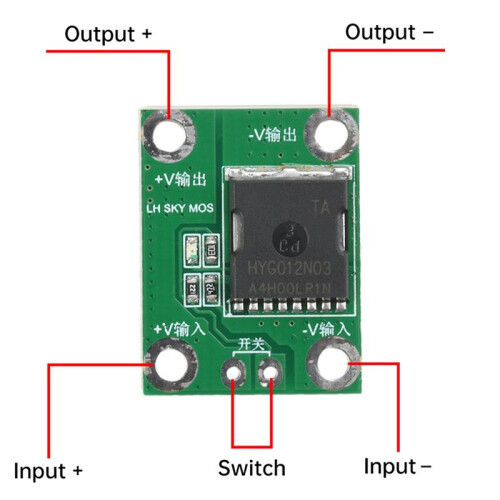 20A 50A 100A 5-26V High Power MOS Trigger Driver Module Field Effect Tube PWM Regulation Electronic  Control 100A 1
