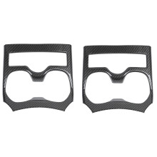 2X for Xtrail X-Trail x Trail T32 Rogue 2014 2015-2019 Carbon Fiber Car Water Cup Holder Cover