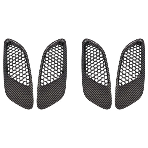 4PCS Engine Hood Vent Louvers Air Scoop Bonnet Vent Cover for- E90 E91 E92 E93 M3, Carbon Fiber Pattern