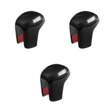 3X Garniture de Couvercle de Pommeau de Levier de Vitesse de Voiture En Fiber de Carbone Noire pour 2022