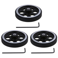 3Pcs 200X6mm Industrial Aluminum Rubber Measuring Rotary Encoder Meter Wheel