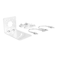 Abrazadera para mástil de antena con tornillos en U, plateada, 3-3.5cm