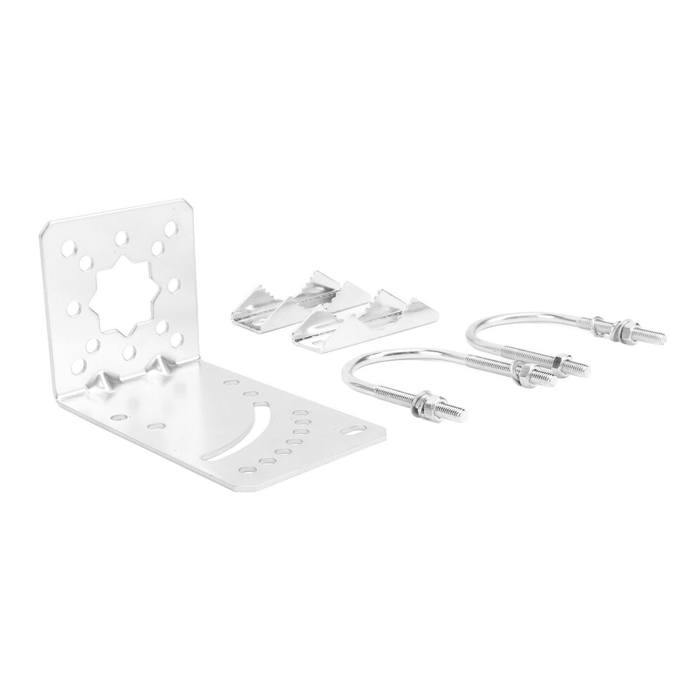 Stainless Steel Antenna Mast Clamp With U Bolts For 3-3.5Cm Poles Silver 8751385828278