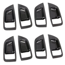 for Pajero Sport 2020 8PCS Carbon Fiber ABS Car Door Handle Bowl Protector Cover Trim Moldings Car Styling