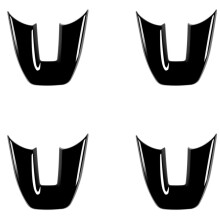 4X Auto Glanzend Zwart V Stijl Stuurwiel Panel Cover Trim Decoratie Frame Sticker voor Vezel HR-V HRV 2021 2022