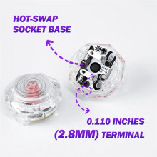 Arcade Fighting Keyboard Crystal Buckle Buttons Ultra-Slim Professional Response Kailh Choc V2 Low Profile ,B