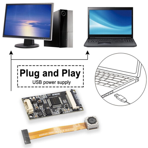 4K HD Face Recognition Autofocus Camera Module with USB Microphone Driverless 8-Megapixel IMX179 IC Chip Integrated 2