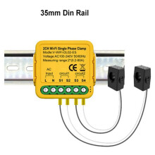 2X Tuya Bilateral WiFi-EnergimäTare 80A med KläMma CT KWh Power ElföRbrukningsmonitor för Alexa Home(B)