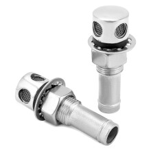 2pcs Duty Fuel Gas Tank Vent Fit 5/8inch (16mm) I.D. Hose, 316 Stainless Steel for Ships, Yachts