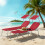 Outsunny Outsunny Foldable Sun Lounger Set of 2, 4 Level Adjustable Backrest 9