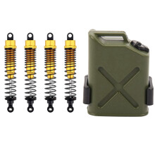 1set Fuel Tank for CC01 Axial SCX10 90046 D90 D110 TF2 -4 Green & 4PCS 108mm