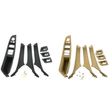2 Set RHD Car Interior Door Handle Inner Door Panel Pull Trim Cover for - 5 Serie F10 F11 520 525, Black & Beige