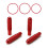 4Pcs Red Aluminum Bolt- Replace Door Lock Knobs with 3Pcs Car  Adjustment  Knob  Cover Trim Red 1