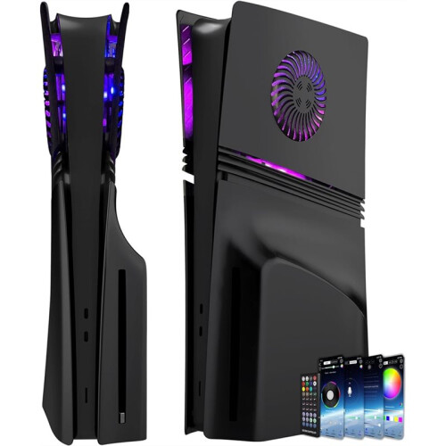 For PS5 Pro Case, Pro Protective Case, PS5 Pro Cooling Case, PS5 Console Accessories, DIY Decoration Kit Accessories 1