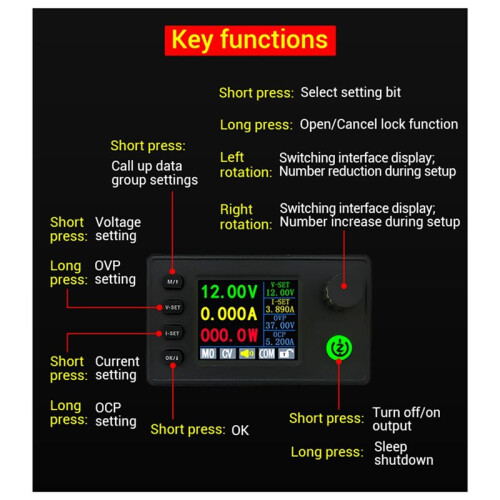 SK90C CNC Adjustable Voltage Regulation Power Supply Constant Voltage and Constant Current Charging Module 90W