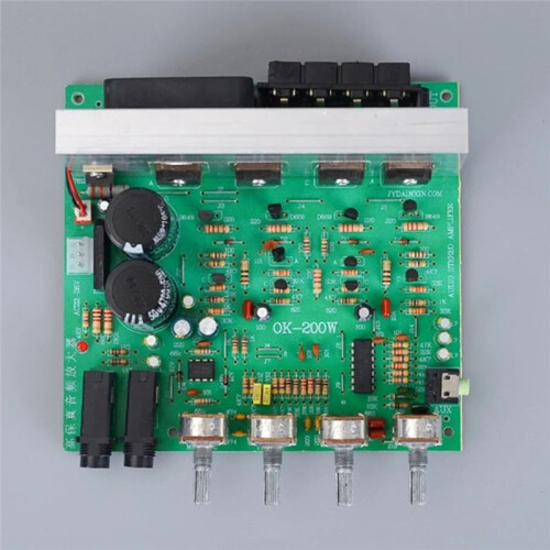 New OK200W 2Channel 4-8Ohm Amplifiers Module Board Double Group AC18-26V 2 Channel Power Amplifiers Board Finished A 2