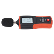 tragbares Schallpegelmessgerät 30–130 dB, weiß hintergrundbeleuchtet