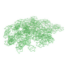 Green House Büroklammern 100 Stück stilvolle Clips aus Eisendraht zur Organisation im Büro und für Geschenke